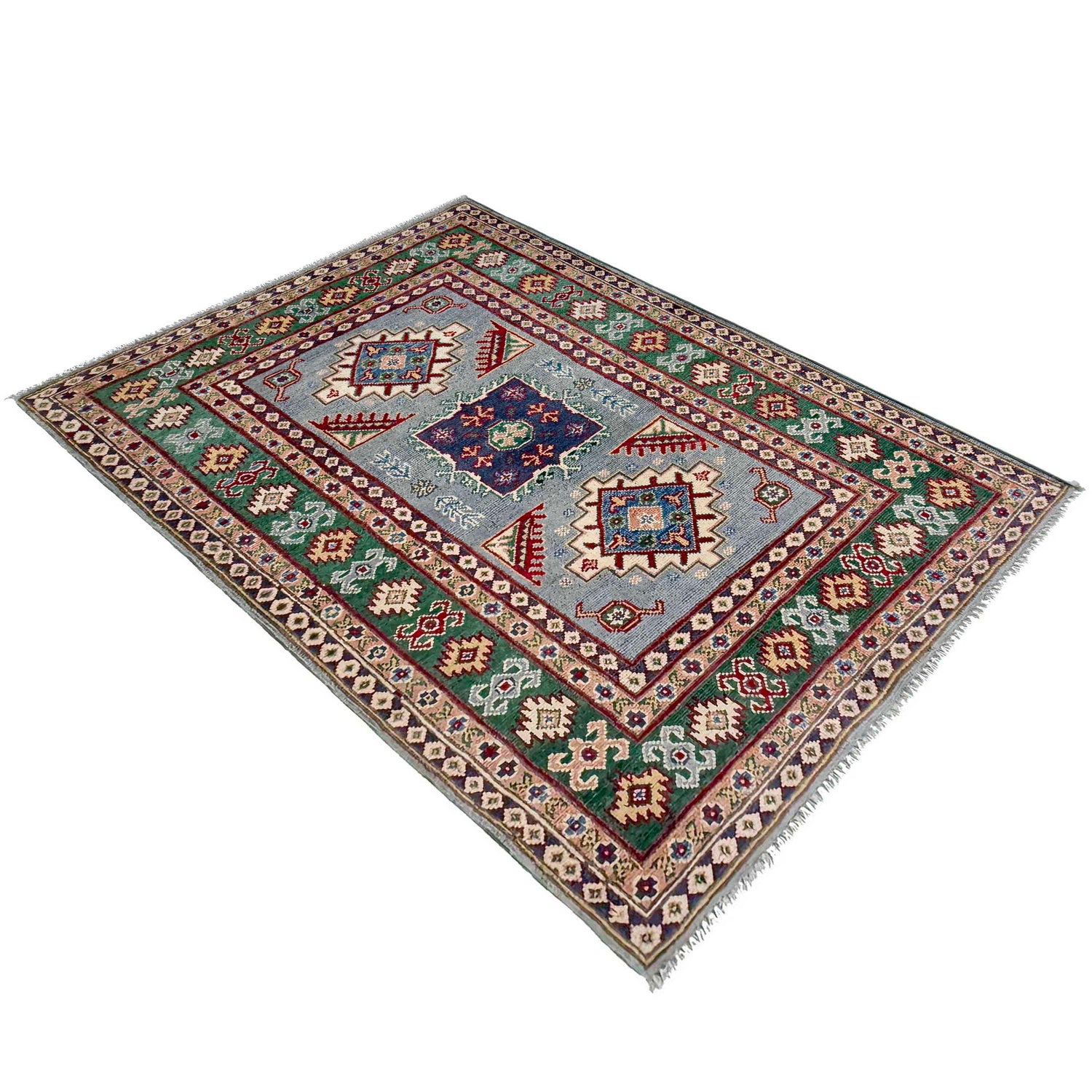 Oriental Kazak Rug 3' 2" x 4' 9" (ft)- No. R37514