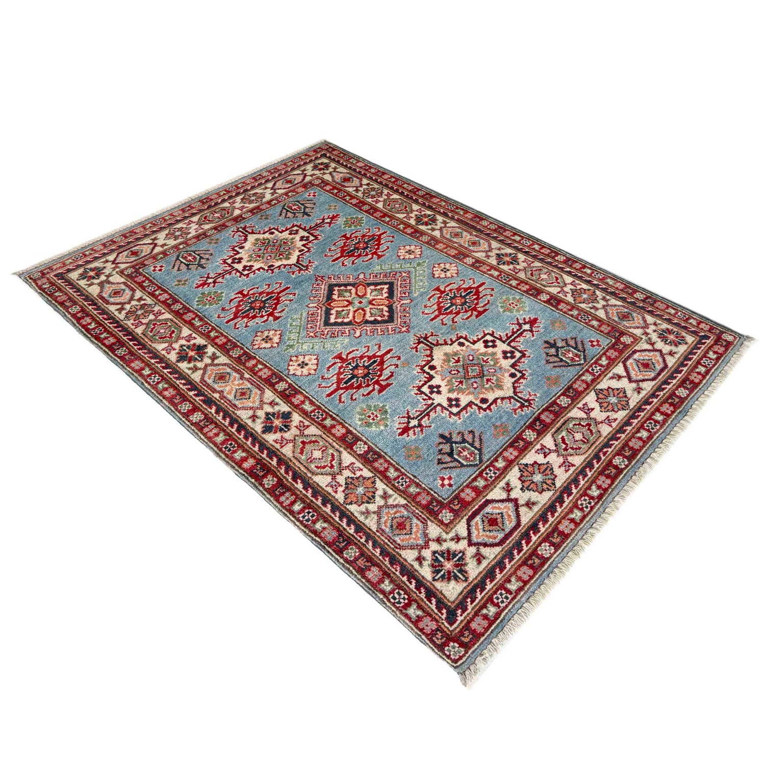 Hand Knotted Kazak Rug 3' 3" x 4' 11" (ft)- No. R37515