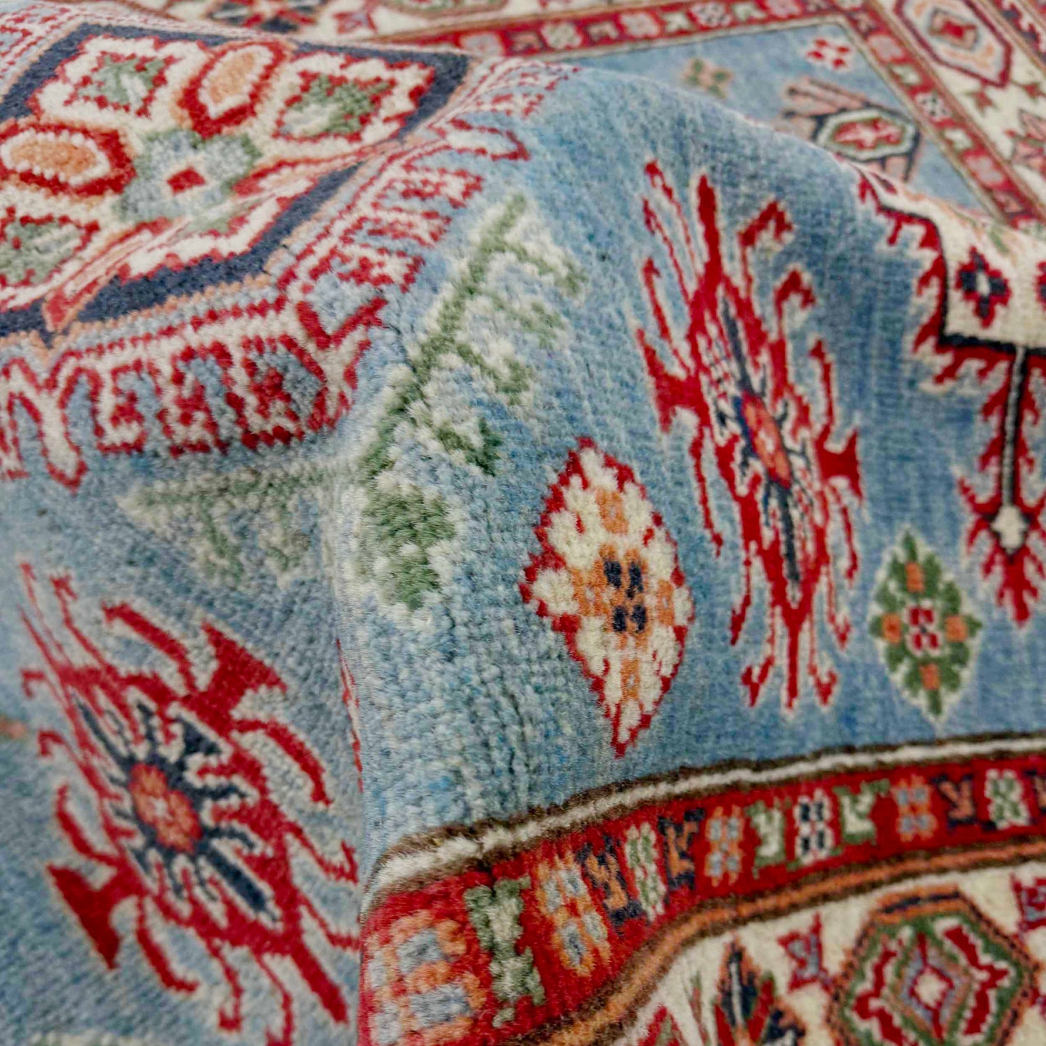 Hand Knotted Kazak Rug 3' 3" x 4' 11" (ft)- No. R37515