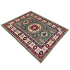 Green Color Kazak Rug 3' 2" x 4' 9" (ft)- No. R37516