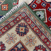 Green Color Kazak Rug 3' 2" x 4' 9" (ft)- No. R37516