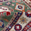 Green Color Kazak Rug 3' 2" x 4' 9" (ft)- No. R37516