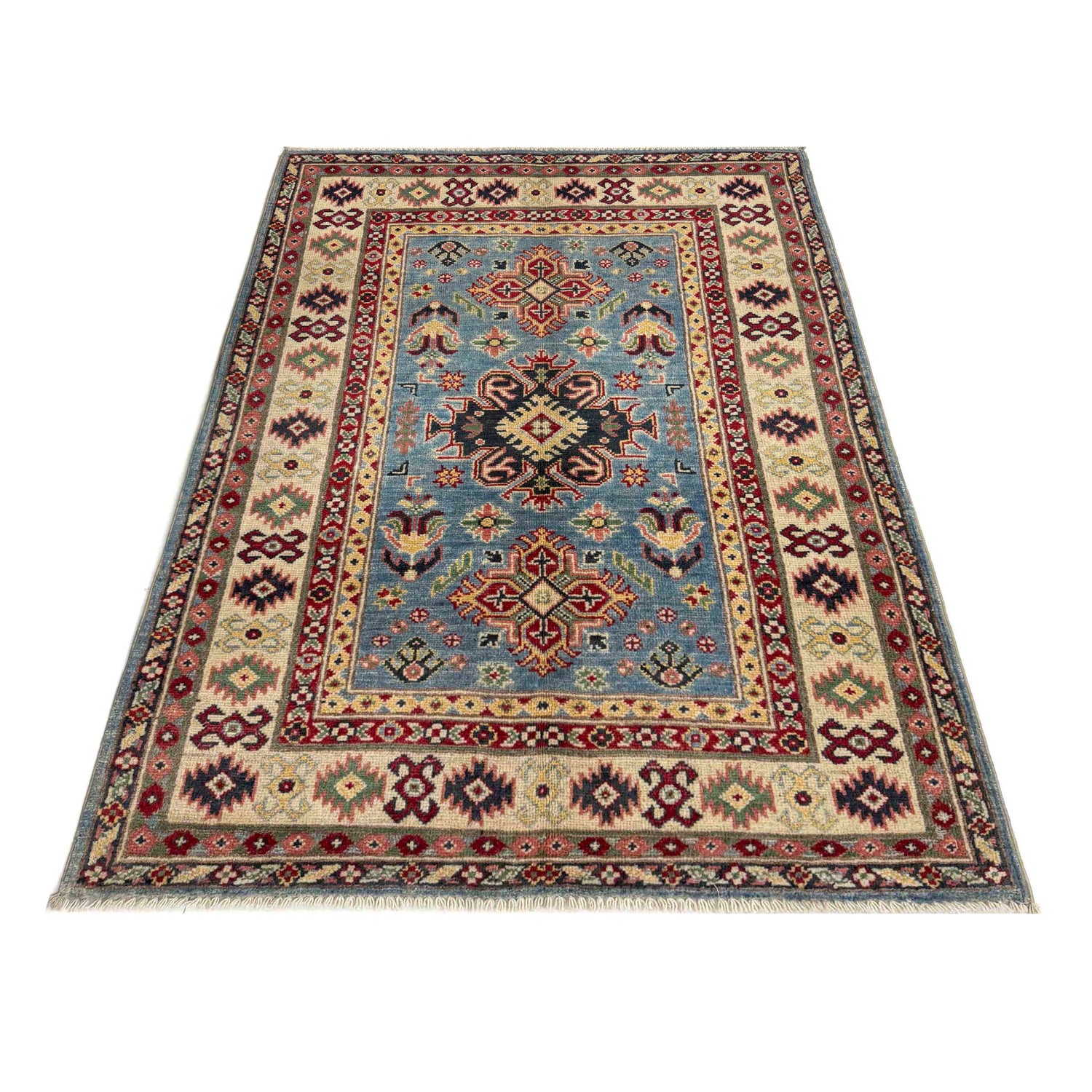 Hand Knotted Kazak Rug 3' 3" x 5' 1" (ft)- No. R37520