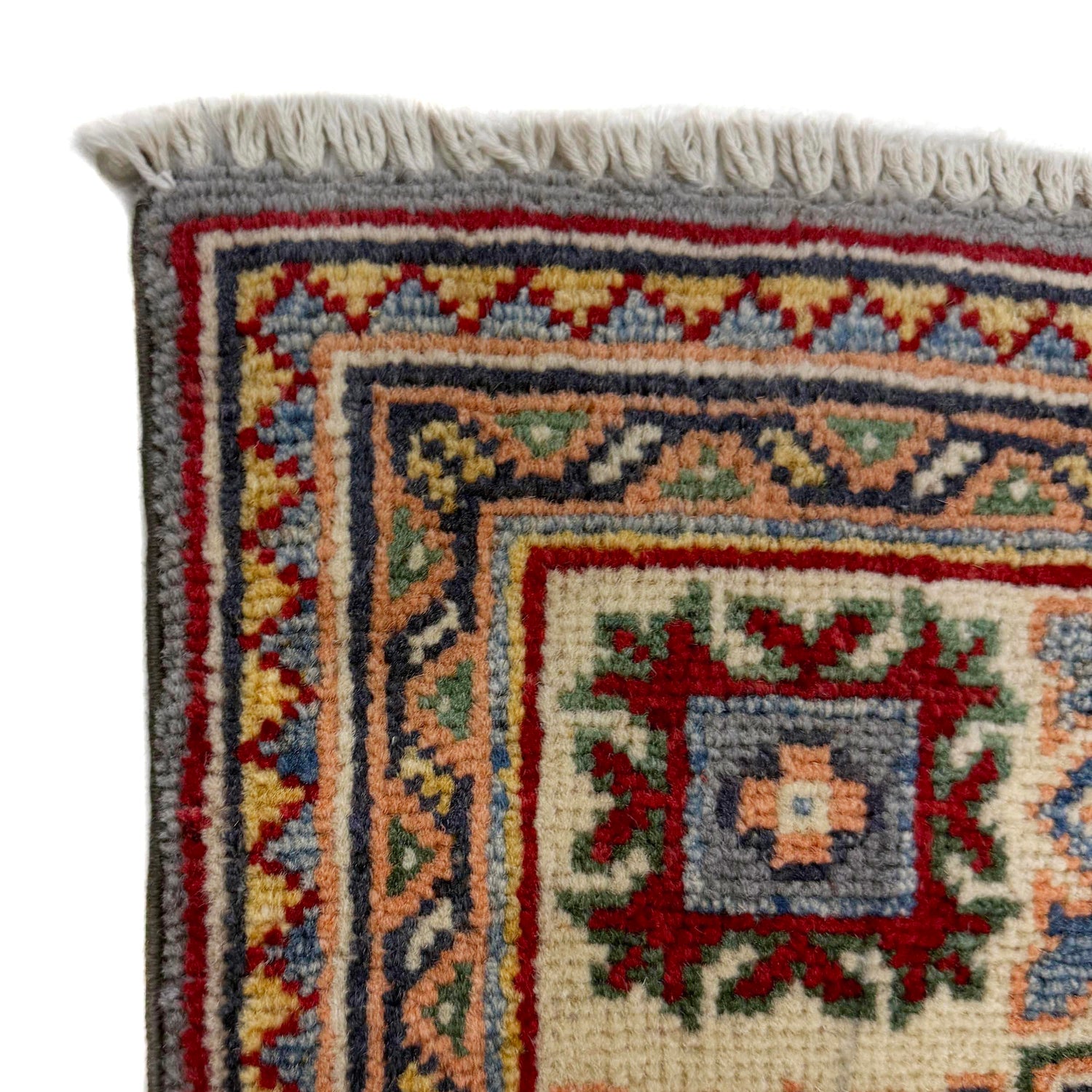 Grey Color Kazak Rug 3' 2" x 4' 5" (ft)- No. R37524