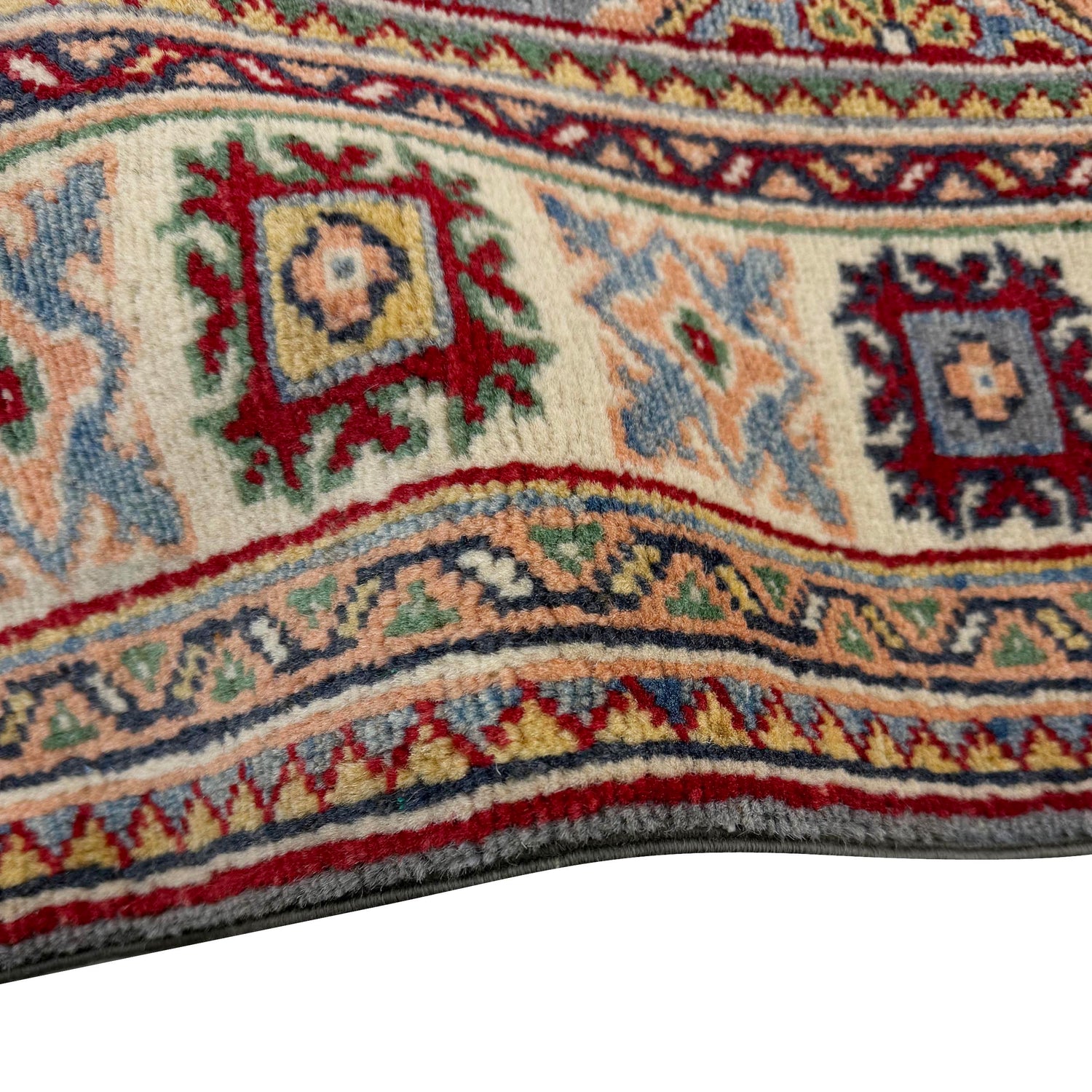 Grey Color Kazak Rug 3' 2" x 4' 5" (ft)- No. R37524