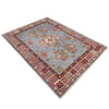 Hand Knotted Kazak Rug 3' 4" x 4' 11" (ft)- No. R37525