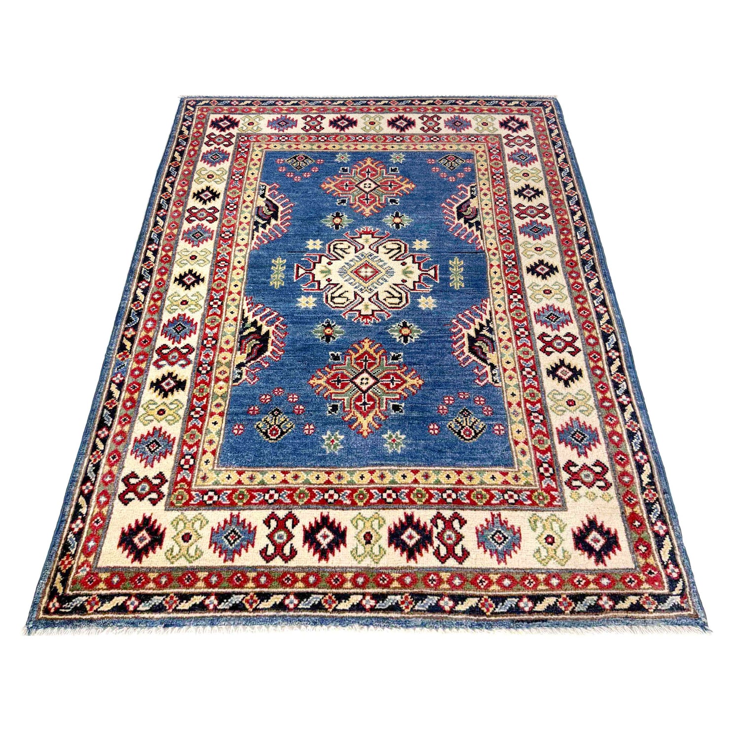 Oriental Kazak Rug 3' 2" x 4' 9" (ft)- No. R37528