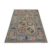 Handmade Grey Color Waziri Rug 3' 3" x 4' 11" (ft) - No. R37530