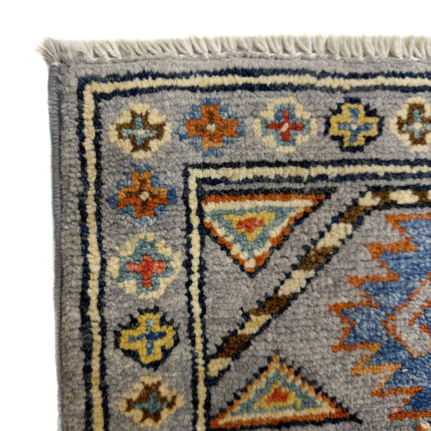 Handmade Grey Color Waziri Rug 3' 3" x 4' 11" (ft) - No. R37530