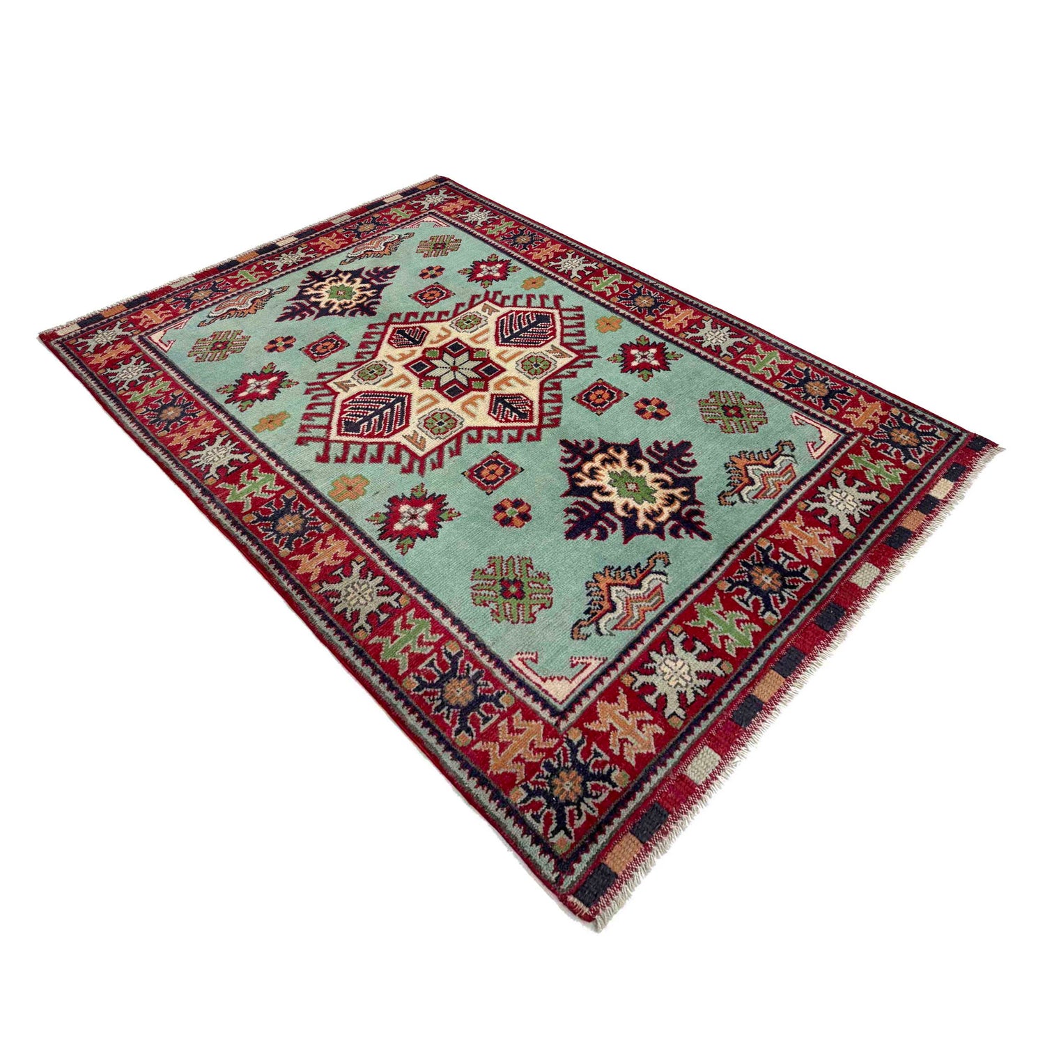 Oriental Kazak Rug 3' 2" x 4' 9" (ft)- No. R37531