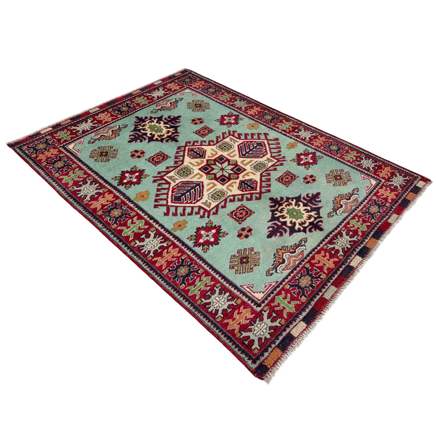 Oriental Kazak Rug 3' 2" x 4' 9" (ft)- No. R37531