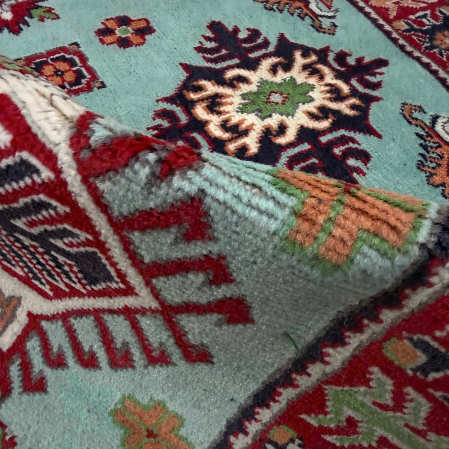 Oriental Kazak Rug 3' 2" x 4' 9" (ft)- No. R37531