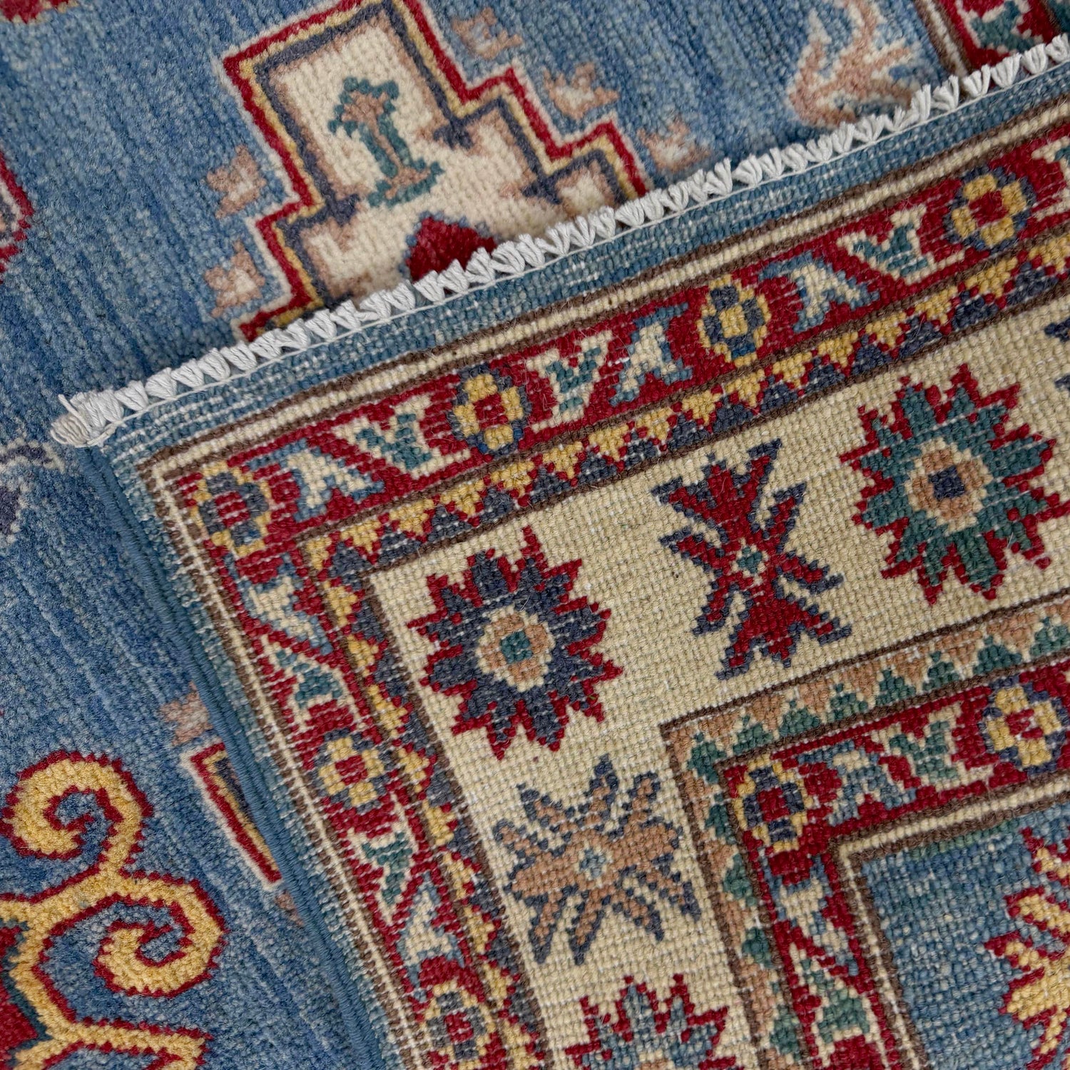 Hand Knotted Kazak Rug 3' 3" x 4' 11" (ft)- No. R37533