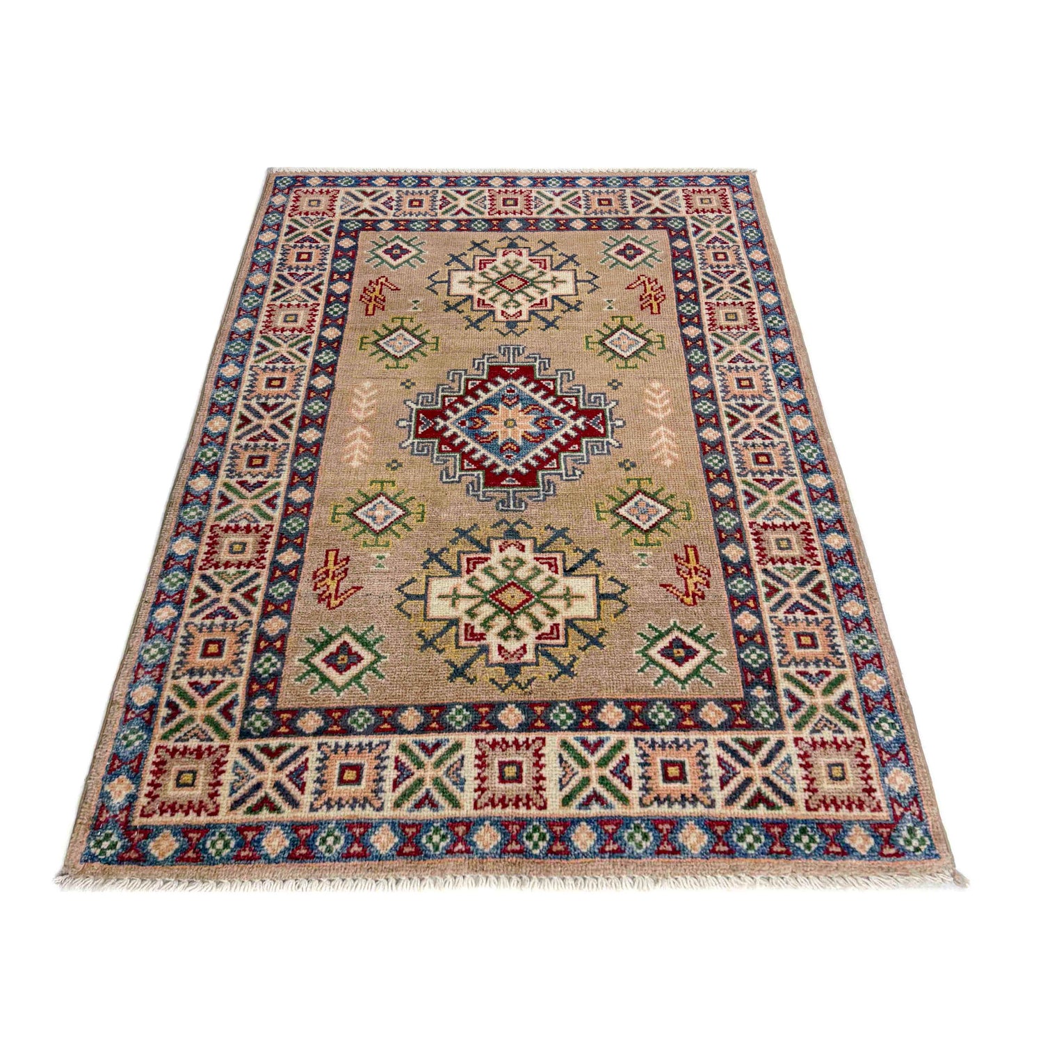 Hand Knotted Kazak Rug 2' 7" x 3' 10" (ft) - No. R37542