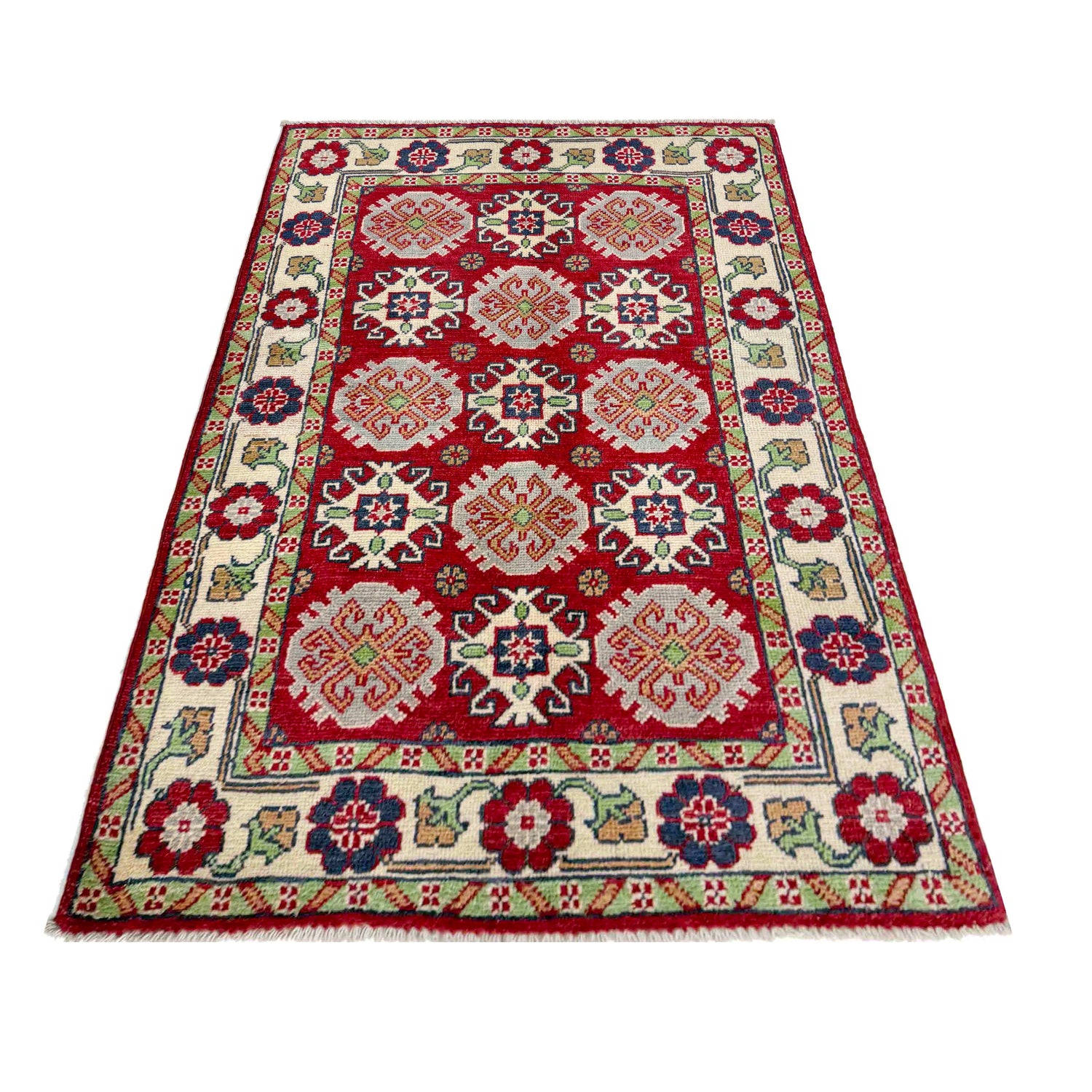 Hand Knotted Kazak Rug 2' 7" x 4' 3" (ft) - No. R37545