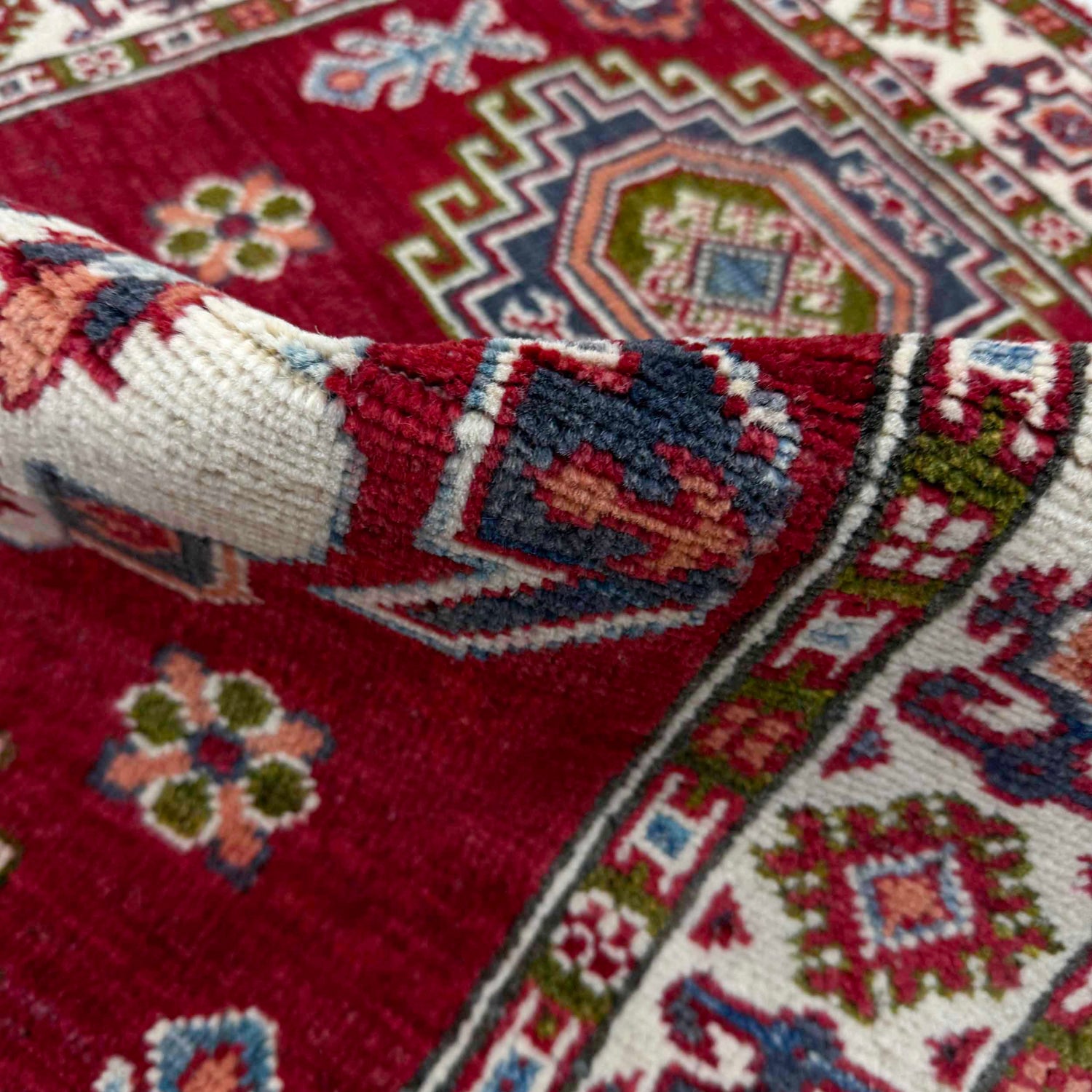 Hand Knotted Kazak Rug 2' 8" x 4' 2" (ft) - No. R37548