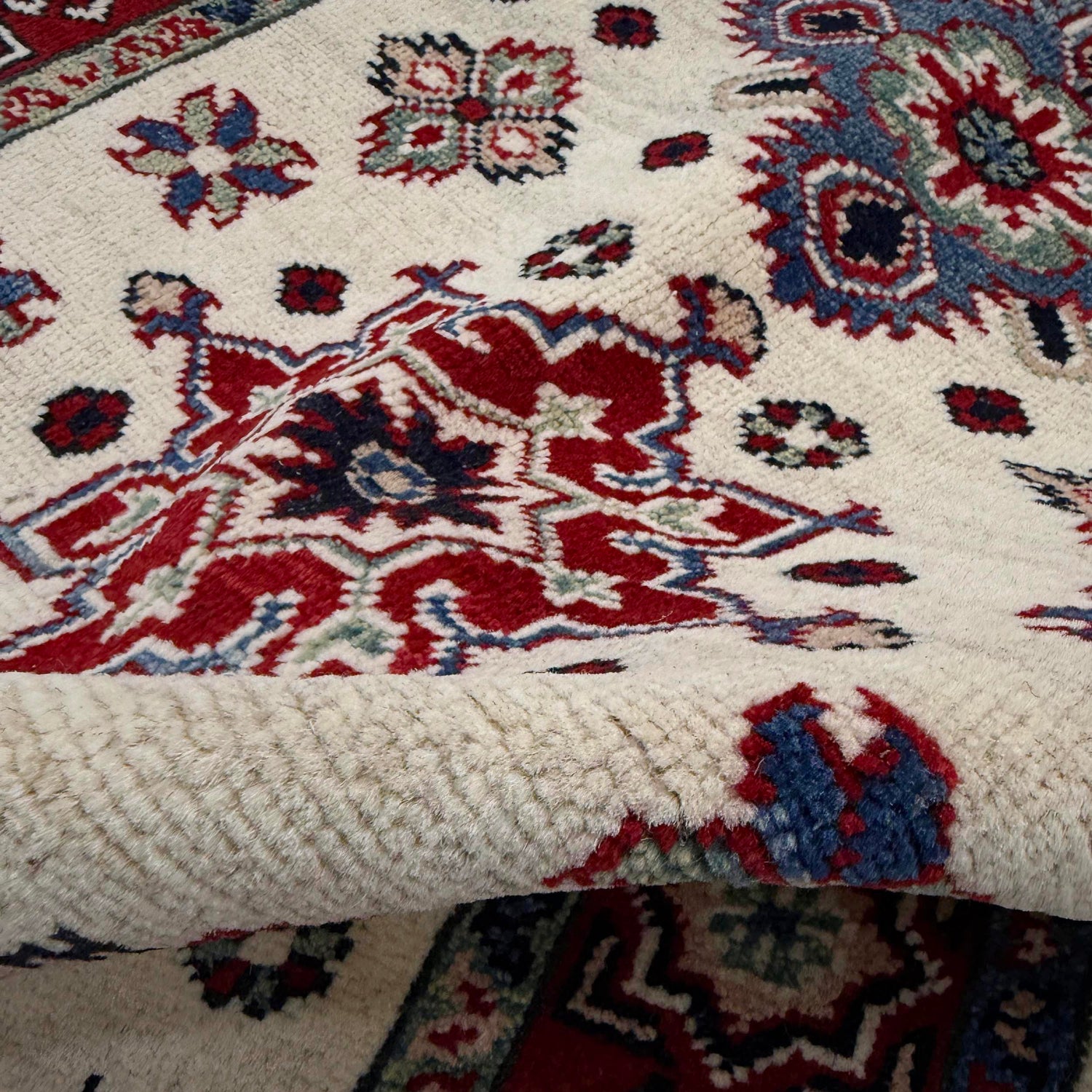 Ivory Color Kazak Rug 2' 7" x 3' 8" (ft) - No. R37550