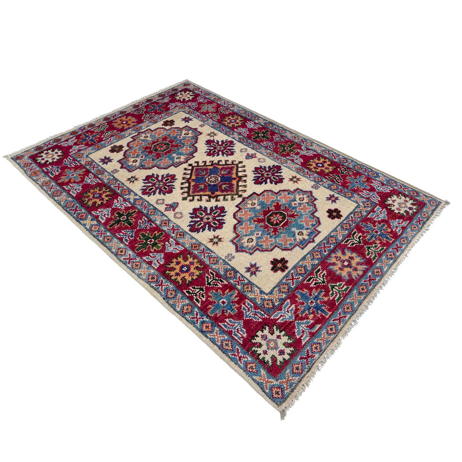 Ivory Color Kazak Rug 2' 8" x 4' 2" (ft) - No. R37551