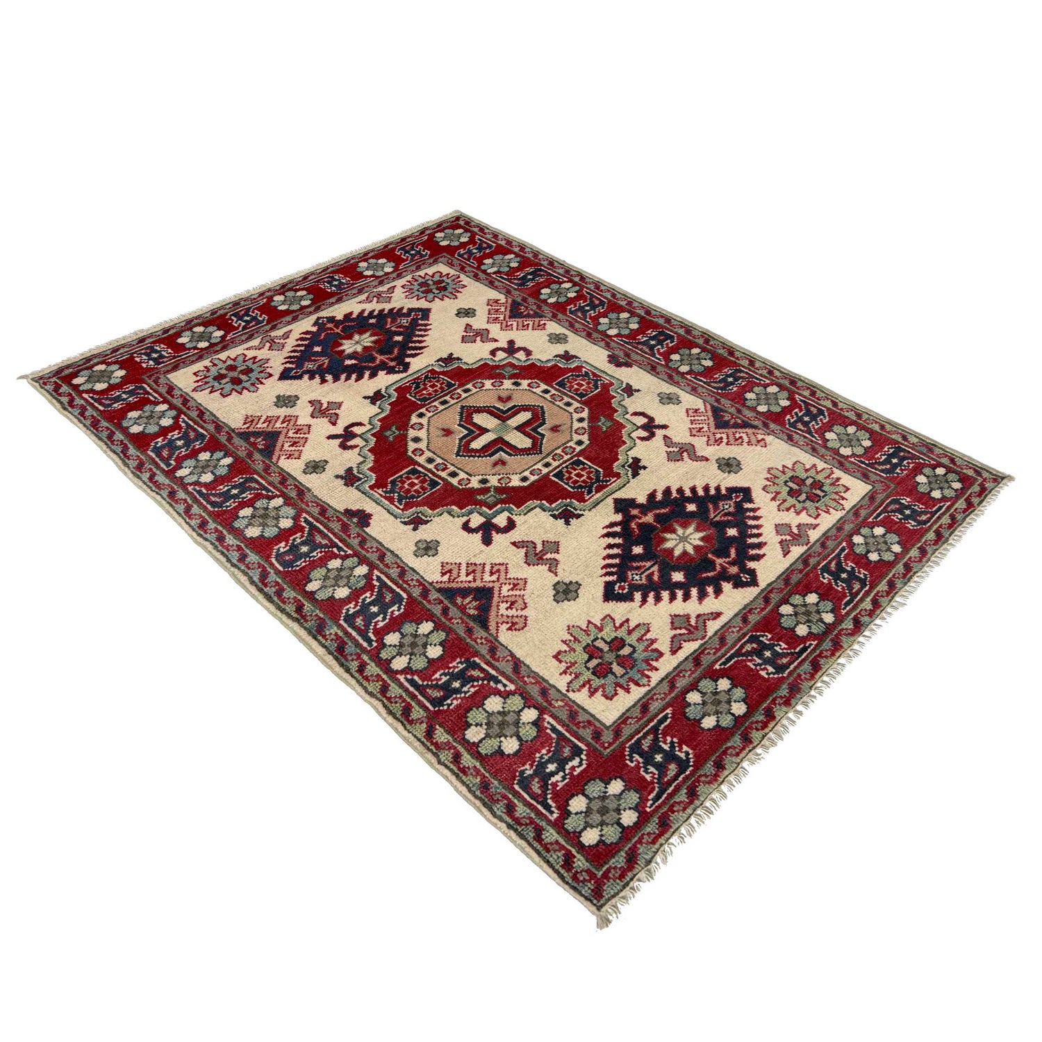 Hand Knotted Kazak Rug 2' 9" x 3' 11" (ft) - No. R37552