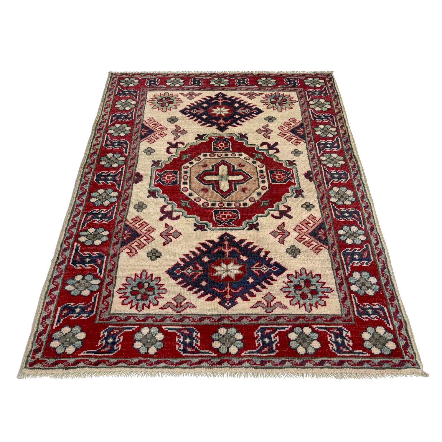 Hand Knotted Kazak Rug 2' 9" x 3' 11" (ft) - No. R37552