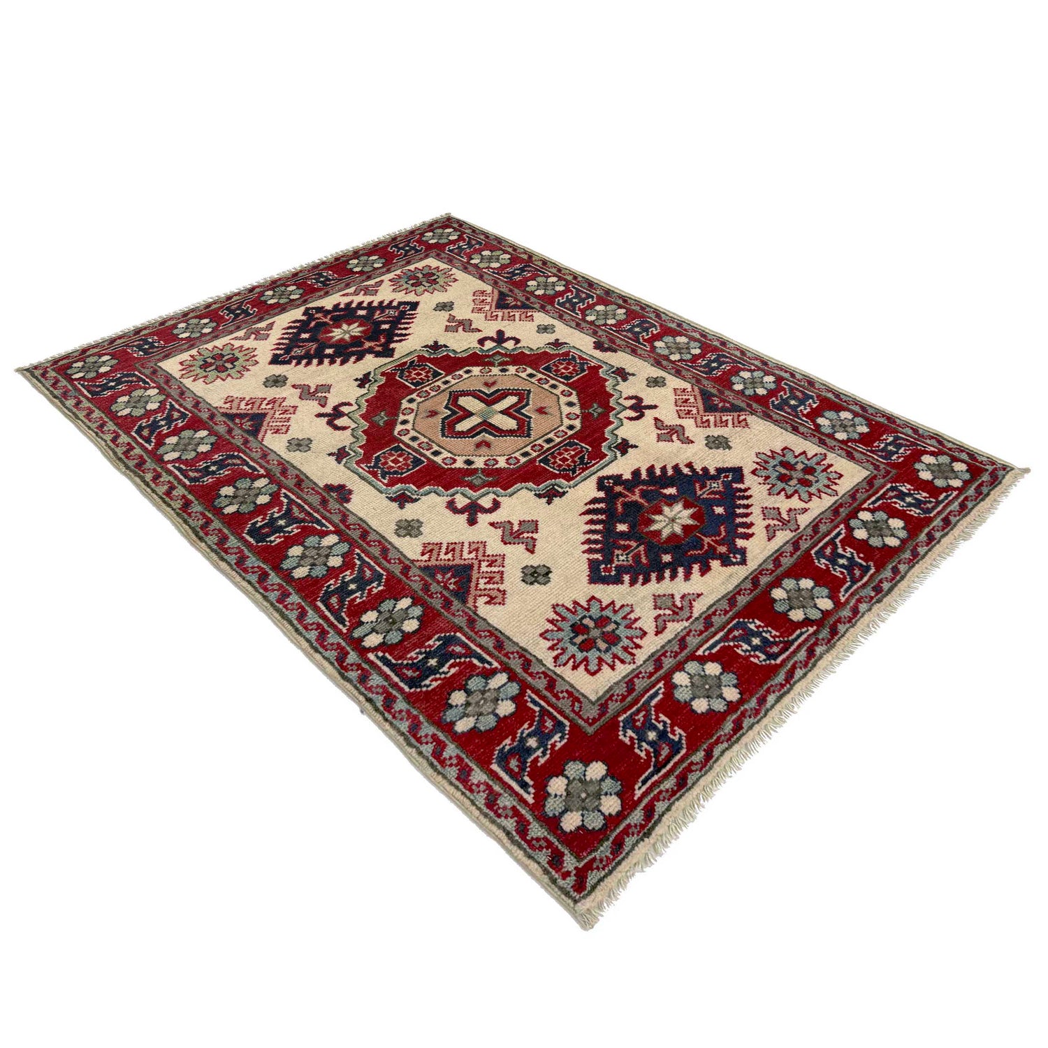 Hand Knotted Kazak Rug 2' 9" x 3' 11" (ft) - No. R37552
