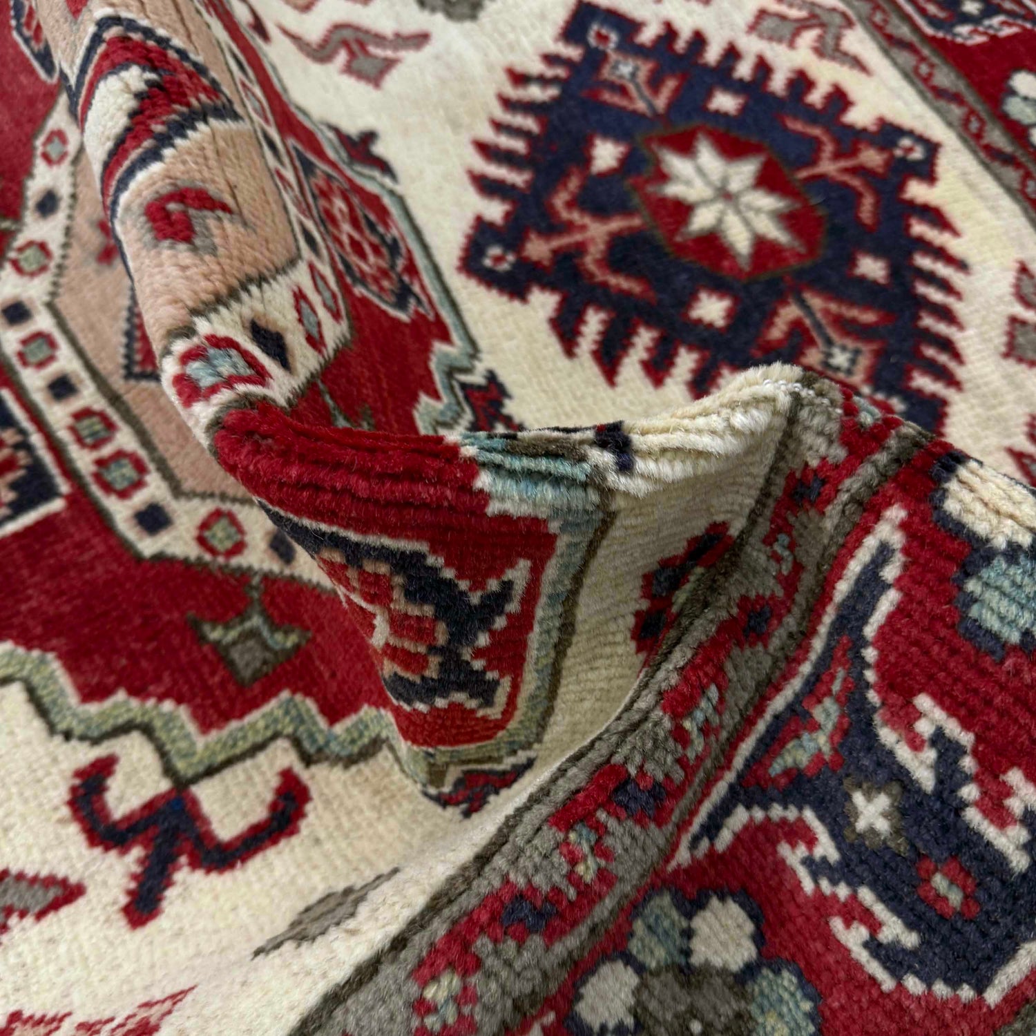 Hand Knotted Kazak Rug 2' 9" x 3' 11" (ft) - No. R37552