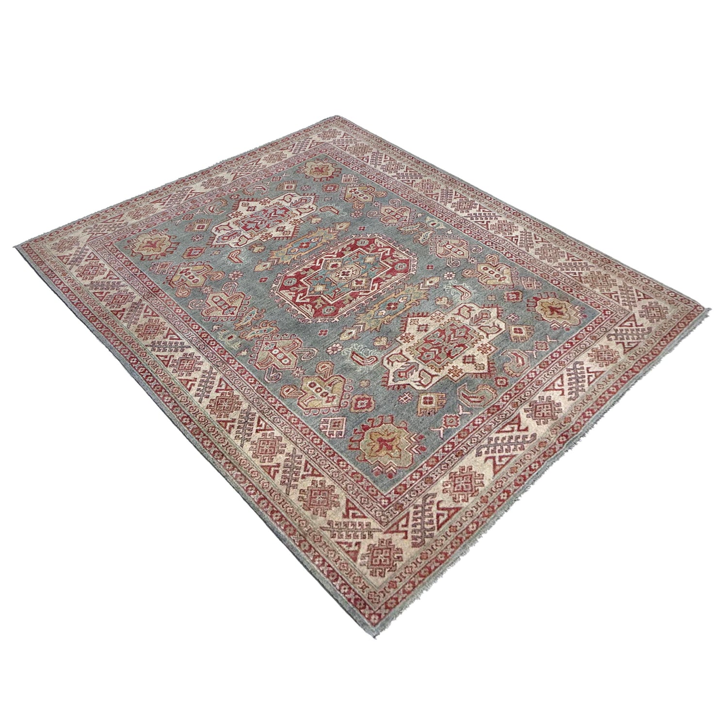 Hand Knotted Kazak Rug 6' 1" x 8' 9" (ft) - No. R37571