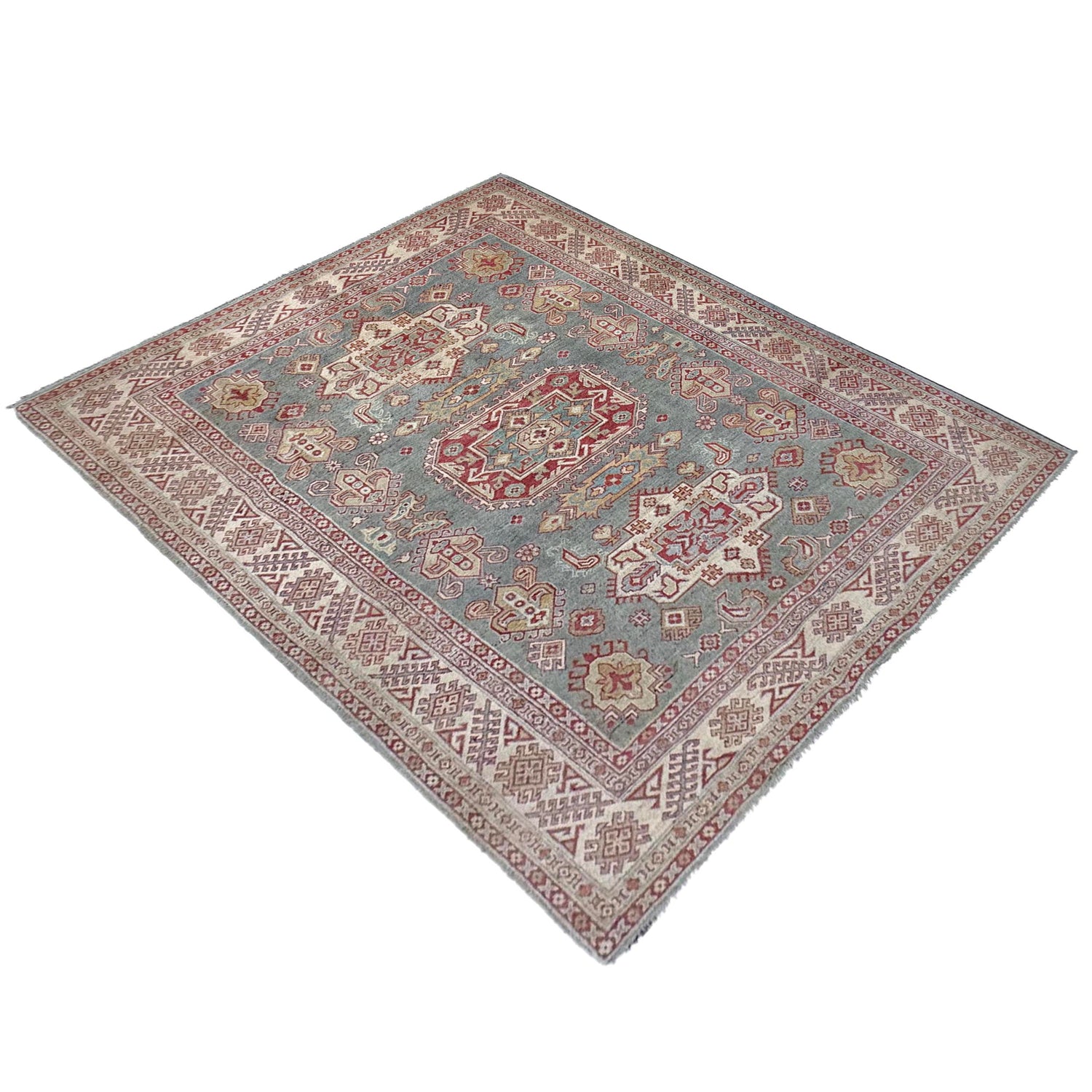 Hand Knotted Kazak Rug 6' 1" x 8' 9" (ft) - No. R37571