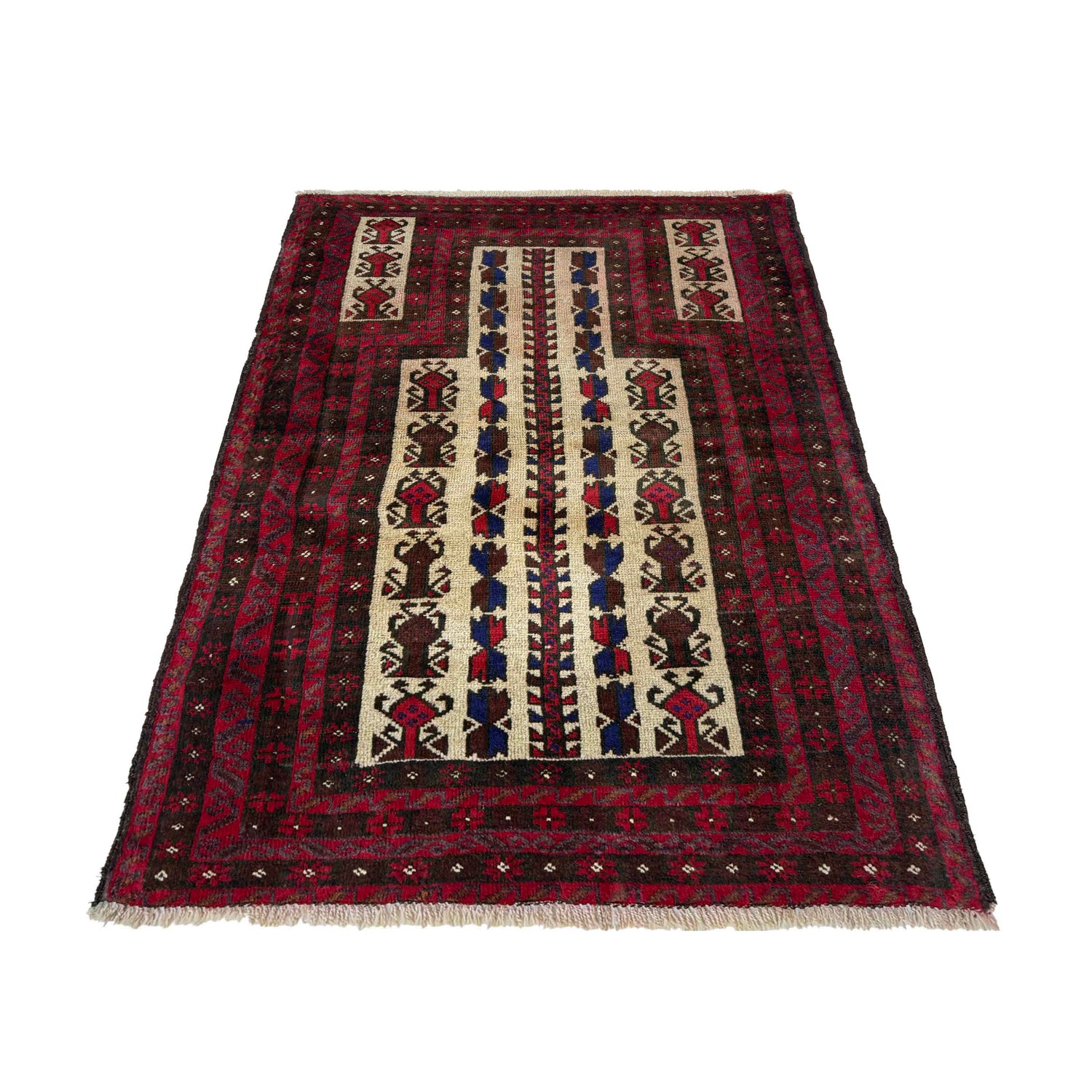 Islamic Prayer Rug 3' 2" x 4' 6" (ft) - No. R37598