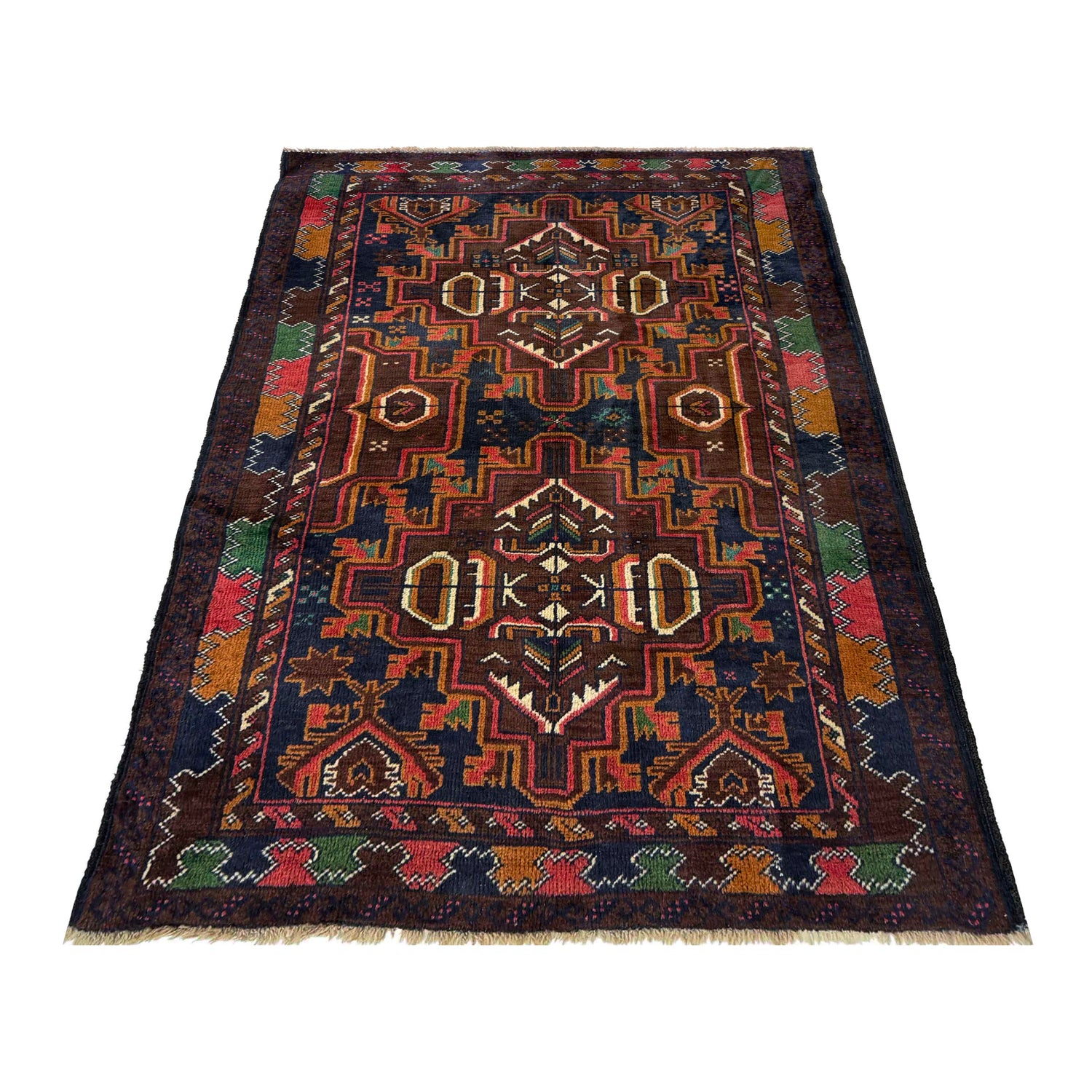 Hand Knotted Baluchi Rug 3' 0" x 4' 7" (ft) -No R37602