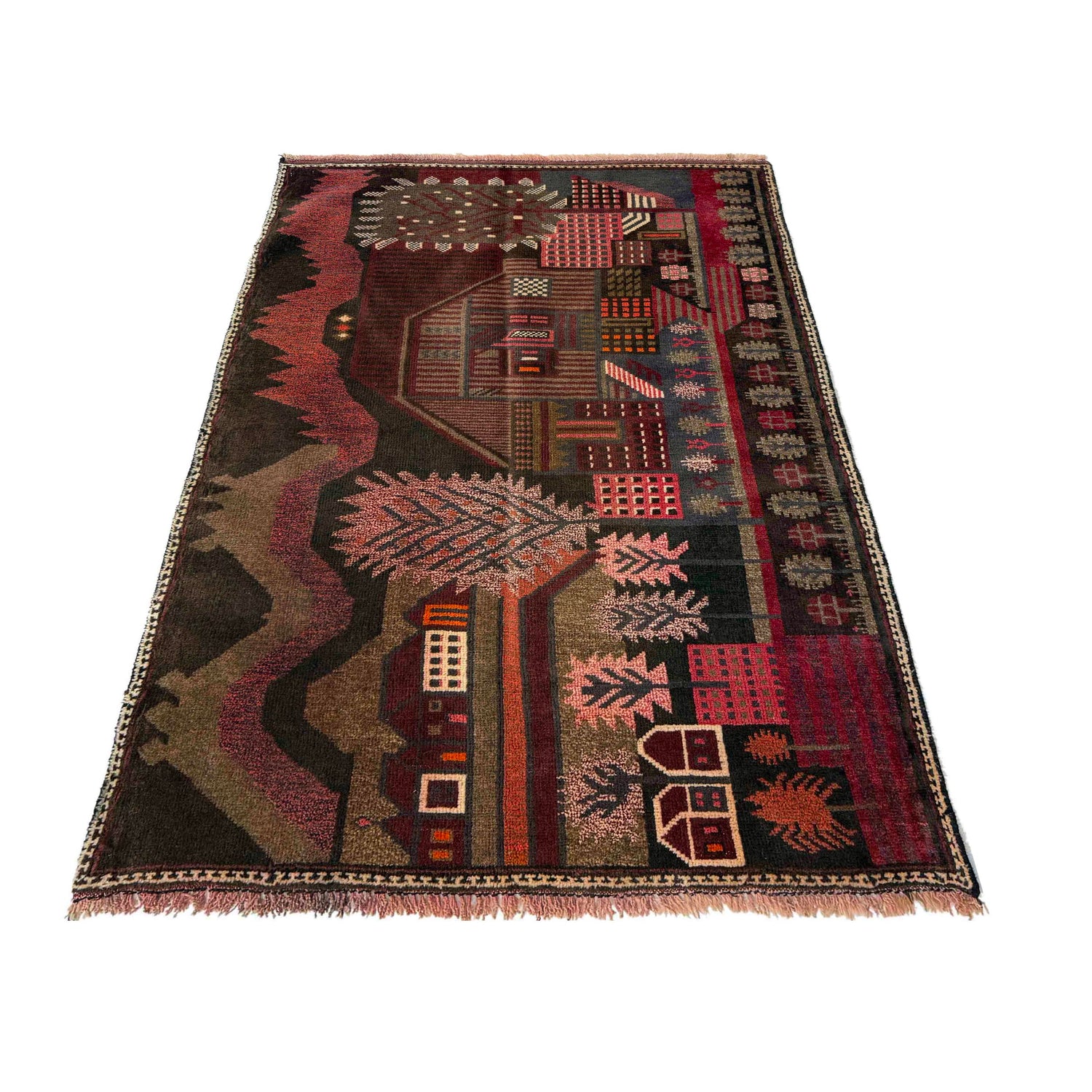 Hand Made Animal Picture Rug 2' 11" x 4' 6" (ft)- No. R37604