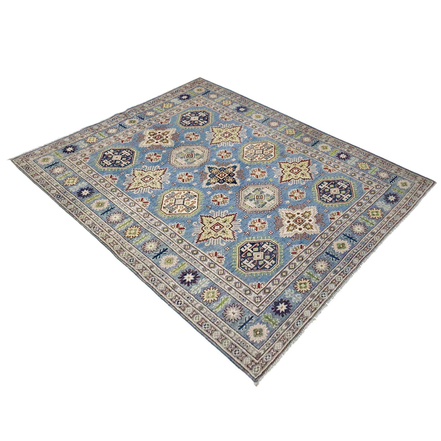Hand Knotted Kazak Rug 4' 8" x 6' 11" (ft) - No. R37613