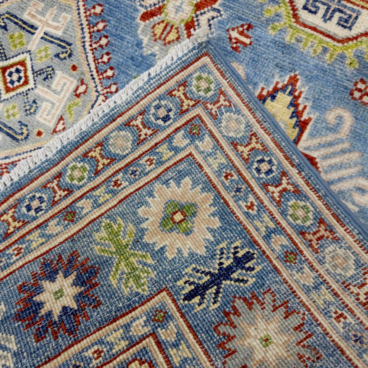Hand Knotted Kazak Rug 4' 8" x 6' 11" (ft) - No. R37613