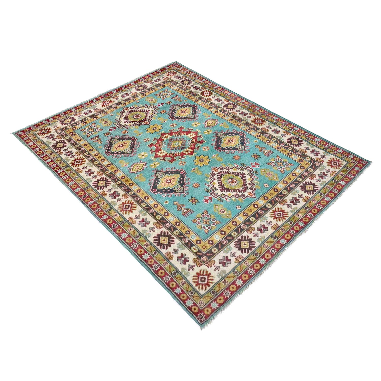 Oriental Kazak Rug 4' 8" x 6' 2" (ft) - No. R37615
