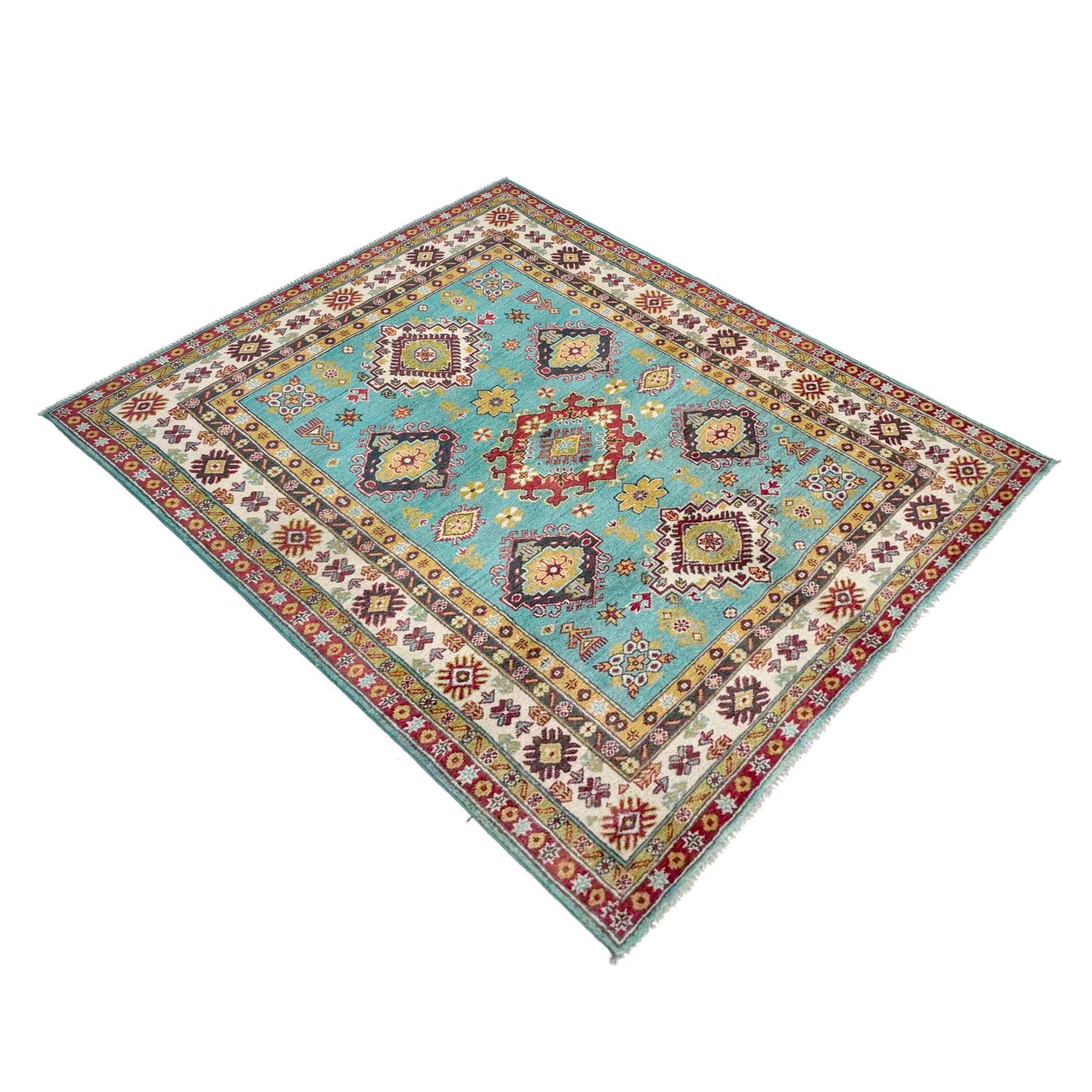 Oriental Kazak Rug 4' 8" x 6' 2" (ft) - No. R37615