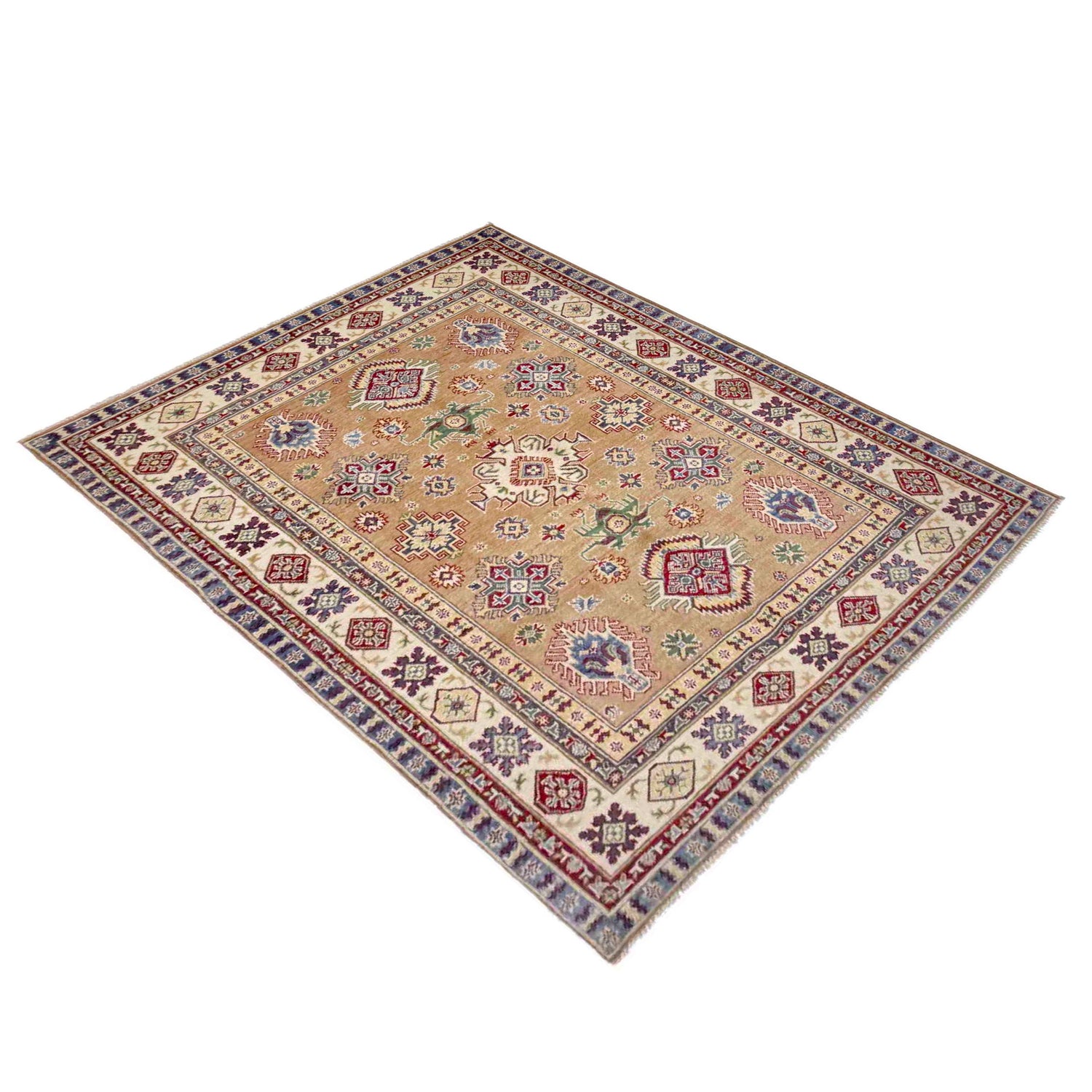 Orange Color Kazak Rug 5' 1" x 6' 7" (ft) - No. R37617
