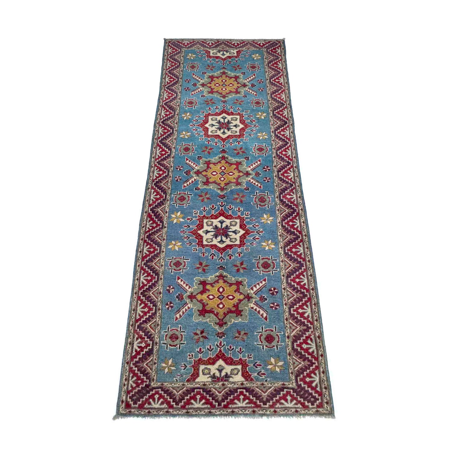 Hand Knotted Kazak Runner 3' 1" x 9' 6" (ft) - No. R37618