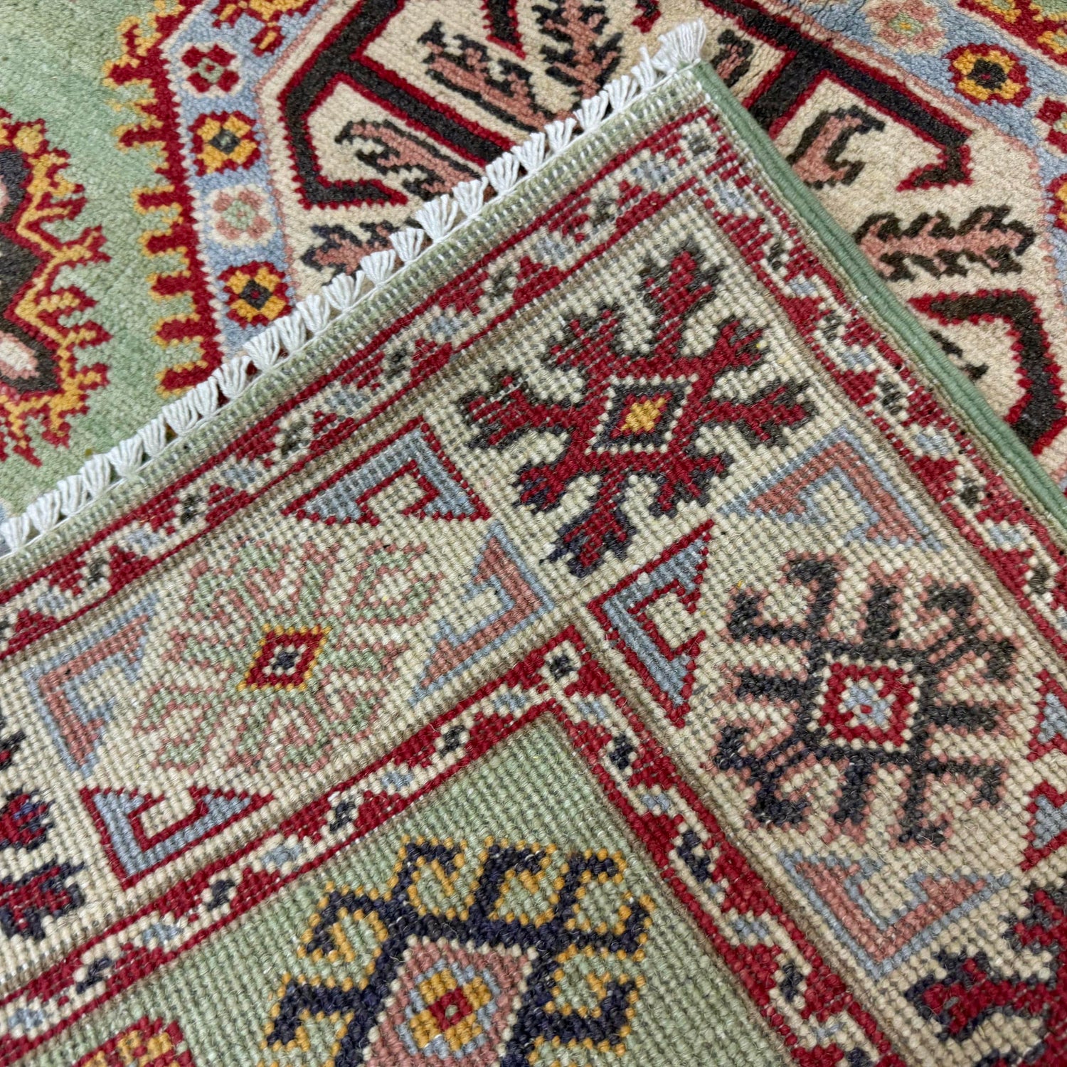 Hand Knotted Kazak Rug 3' 6" x 4' 9" (ft)- No. R37620