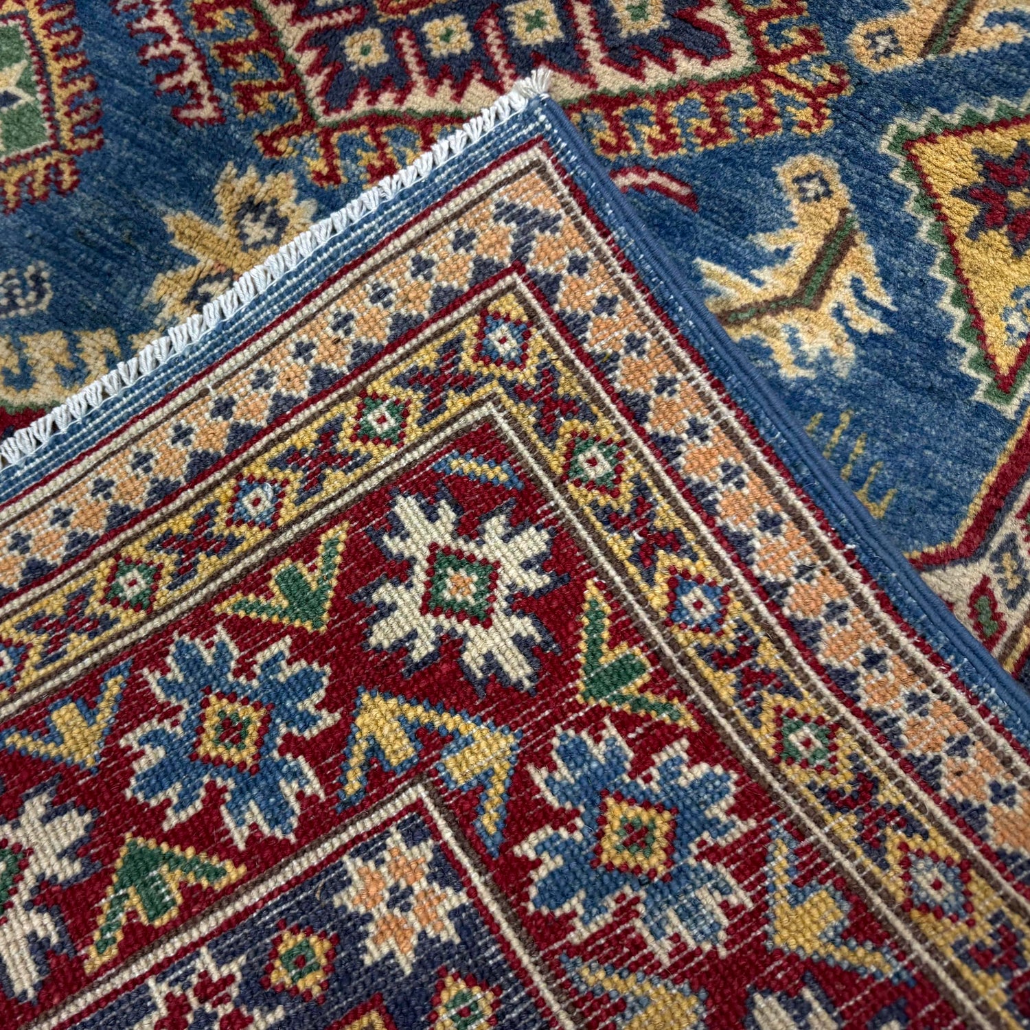 Blue Color Kazak Rug 4' 2" x 5' 11" (ft) - No. R37621