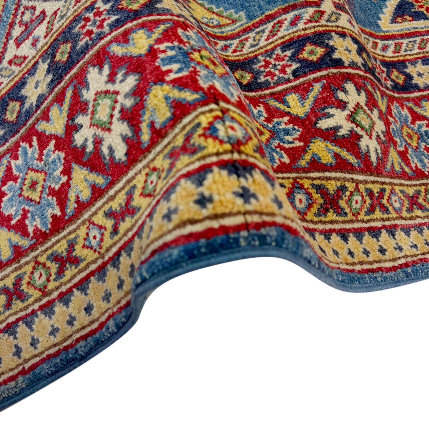 Blue Color Kazak Rug 4' 2" x 5' 11" (ft) - No. R37621
