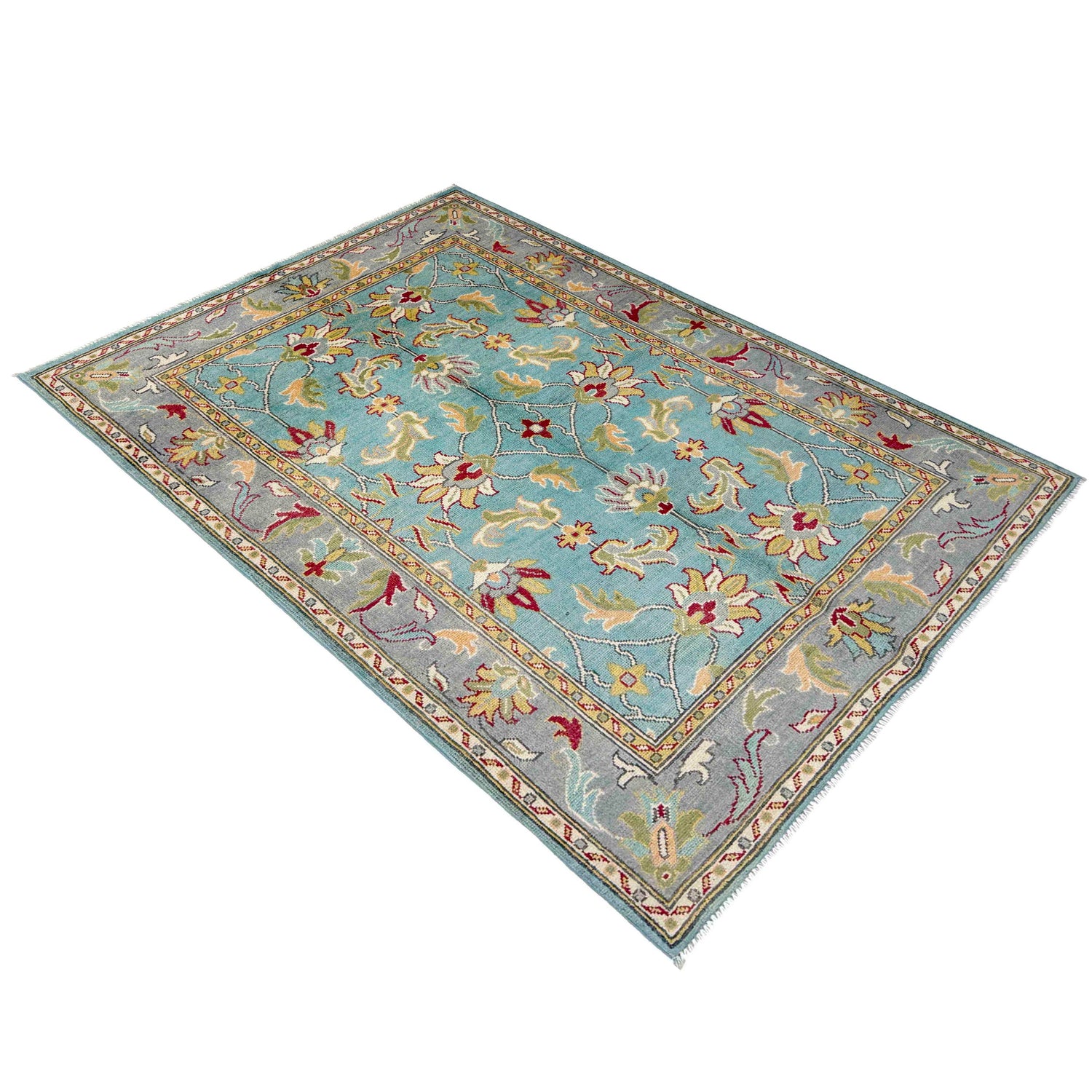 Handmade Sultani Area Rug 4' 11" x 6' 4" (ft) - No. R37626