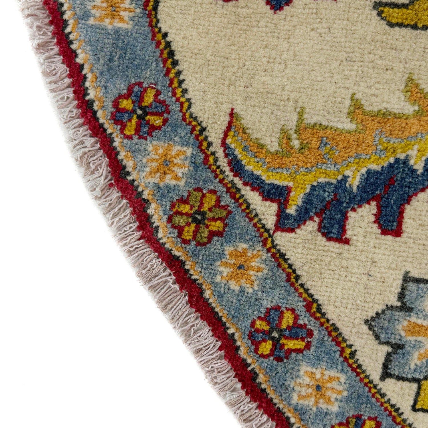 Oriental Kazak Carpet Round Shape 7' 10" x 7' 7" (ft) - No. R37630