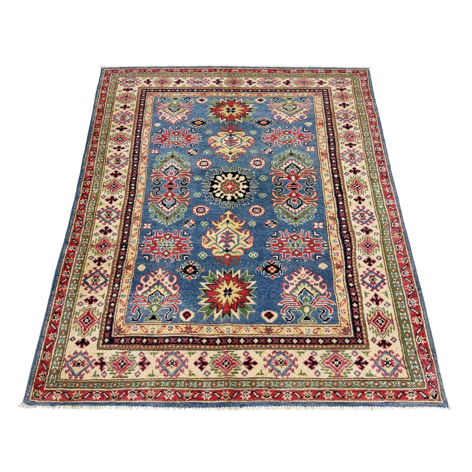 Hand Knotted Kazak Rug 4' 0" x 6' 1" (ft) - No. R37631