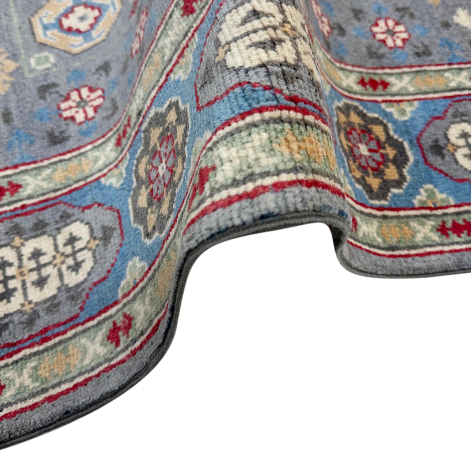 Grey Color Kazak Rug 3' 11" x 5' 11" (ft) - No. R37632