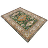 Green Color Kazak Rug 4' 0" x 5' 6" (ft) - No. R37633