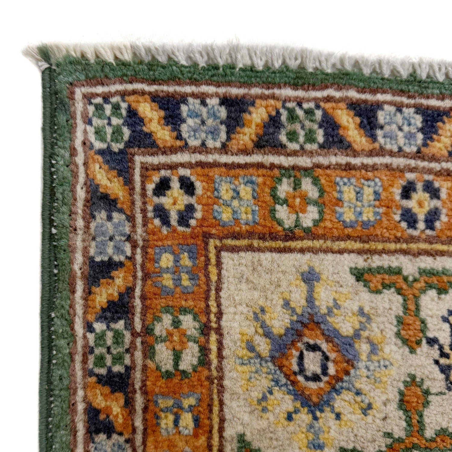 Green Color Kazak Rug 4' 0" x 5' 6" (ft) - No. R37633