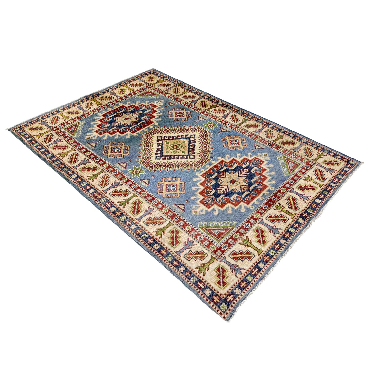 Oriental Kazak Rug 4' 0" x 5' 11" (ft) - No. R37634