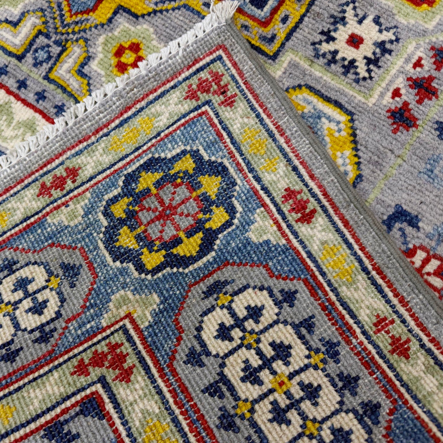 Hand Knotted Kazak Rug 3' 11" x 5' 9" (ft) - No. R37638