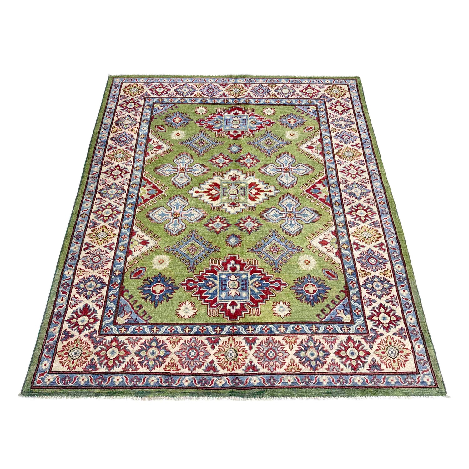 Hand Knotted Kazak Rug 5' 0" x 6' 9" (ft) - No. R37640