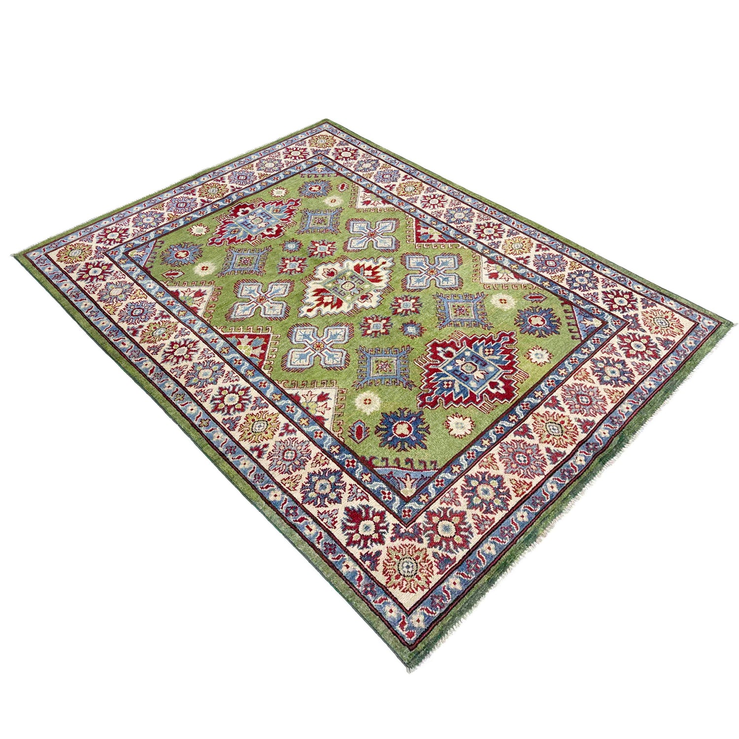 Hand Knotted Kazak Rug 5' 0" x 6' 9" (ft) - No. R37640